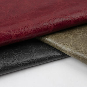 Cuir synthétique PVC semi-PU rétro de 1,0 mm résistant aux rayures avec fond en tissu pour sacs à main et bagages pour femmes F590HB - Product Image 4