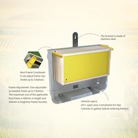 5-Rahmen Langstroth Dadant Universell Kompatible 48L Weiße Bienenkolonienfalle Schwarmfänger mit Edelstahl-Schieberahmen-Design