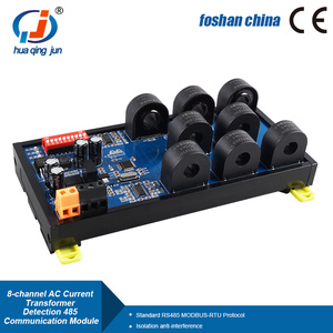 Huaqingjun 8-kênh RS485 AC hiện tại biến áp phát hiện 0-50a mô-đun modbus rtu truyền thông thu thập dữ liệu - Product Image 2