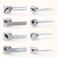 Poignée de porte intérieure moderne en alliage de zinc Yali avec rosette plate, finition laiton antique mat, installation facile, passage et confidentialité