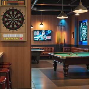 Máquina de dardos electrónica comercial de alta calidad y duradera para 4 juegos, 12 dardos con 100 puntas de repuesto - OEM/ODM disponible - Product Image 1