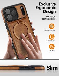<span class=keywords><strong>Coque</strong></span> de téléphone magnétique avec support anneau métallique personnalisable en usine pour <span class=keywords><strong>iPhone</strong></span> 17 Pro Max, 17 Pro, 17 avec béquille - Product Image 2