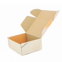 Boîte d'emballage intérieure en kraft écologique personnalisée pour petits cadeaux et livraison de produits pour entreprises en ligne