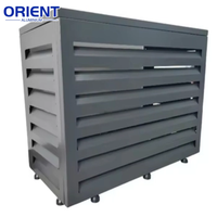 Couvercle de pompe à chaleur en aluminium personnalisé Persiennes verticales Source d'air Couvercle de pompe à chaleur pliable en aluminium