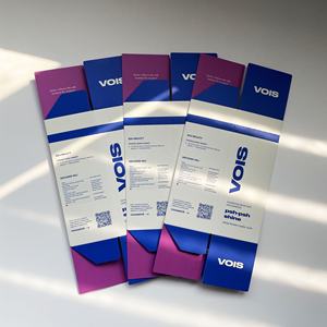 Caja de Papel Plegable y Desgarrable de Doble Impresión para Tónico <span class=keywords><strong>Facial</strong></span>, Caja Cosmética Personalizada con Apertura Desgarrable - Product Image 1