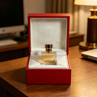 Boîte cadeau carrée en bois rouge brillant avec insert en velours, logo personnalisé, couvercle à charnière pour le rangement de bijoux et l'emballage de cadeaux de luxe, vente en gros