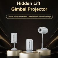 Projecteur LCD TS-6 avec cadre de levage caché, son surround 3D, haut-parleur stéréo HIFI, 1200 lumens, HD 720P, prend en charge la lecture vidéo 4K, portable