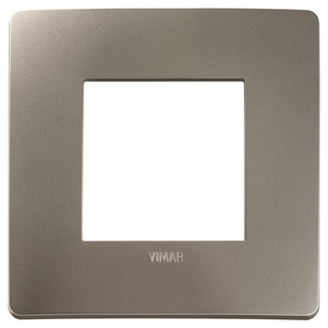Vimar Plana Up 2M Titanium Plate 9.7x12.5cm Wall <b>Switch</b> Cover - Product Image 1