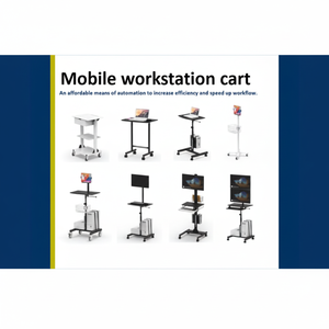 รถเข็นคอมพิวเตอร์โลหะอเนกประสงค์แบบขยายได้ ปรับความสูงได้ พร้อมล้อเลื่อน 4 ล้อ สำหรับการตั้งค่าการสตรีมเกม - Product Image 1