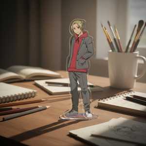 Figura de acrílico OEM/ODM de personaje de <span class=keywords><strong>anime</strong></span> inspirada en la noche, estilo vampiro, para exhibición de escritorio, China - Product Image 5