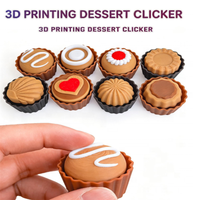 Jouet sensoriel anti-stress créatif en forme de dessert au chocolat imprimé en 3D, avec interrupteur mécanique, pour enfants et adultes, idéal comme cadeau