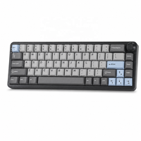Teclado Mecánico Inalámbrico Tri-Modo Personalizable con Retroiluminación RGB, Perilla Giratoria, Conexión 2.4G, Cableado, Logotipo OEM, Embalaje
