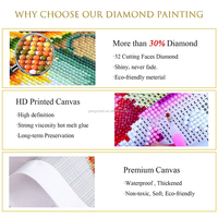 Ensemble de peinture au diamant sur toile DIY coloré avec paillettes Harlequin Hound, fournisseur de peinture animale pour enfants 5D avec cadre