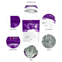 Sachet Doypack imprimé en héliogravure, format personnalisé, avec fermeture à glissière refermable, pour masques chirurgicaux N95/KN95 et emballage de papier toilette