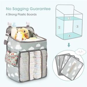 Organisateur de couches pour <span class=keywords><strong>bébé</strong></span>, articles pour <span class=keywords><strong>bébé</strong></span>, matelassé, lavable, rangement de voiture pour nouveau-né, tout-petit, organisateur de rangement portable pour la <span class=keywords><strong>crèche</strong></span> - Product Image 5
