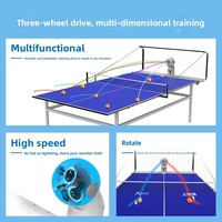 Lanceur de balles de tennis de table PUSUN Dora, entraîneur de tennis de table à domicile, commande par application, programmable, machine automatique de lancement de balles de tennis de table