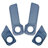 Accessoires automobiles YBJ – Coque de haut-parleur de porte en cuir modifiée pour Land Cruiser LC70 76 78 2007-2023 Gris LC79 – Cache-haut-parleur