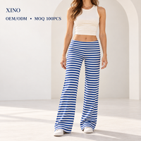 Leggings de sport et de yoga personnalisés, 78 % polyester recyclé, 22 % élasthanne, à rayures, taille haute, respirants, opaques et anti-transparence, pour la course à pied