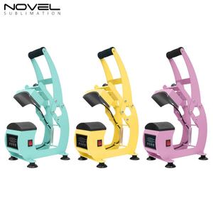 เครื่องกดความร้อนแบบดิจิตอล LCD พร้อมตัวควบคุมอุณหภูมิและแผ่นทำความร้อนแบบโค้ง สำหรับหมวก เครื่องรีดร้อนแบบฝาพับสำหรับงานซับลิเมชั่นบนหมวก - Product Image 2