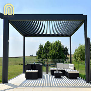 Alucasa Gazebo açık bahçe <span class=keywords><strong>Yard</strong></span> Pergola elektrikli Louvre çatı alüminyum uzaktan kumanda motorlu su geçirmez lüks Pavillon - Product Image 6