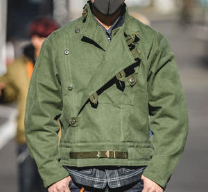 Giacca da moto Vintage svedese da <span class=keywords><strong>uomo</strong></span> cappotto tattico da lavoro in cotone giacca da motociclista corta Vintage - Product Image 6