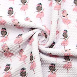 Custom Printed Shrink-Resistant 100% Polyester Stretch Thick 220gsm Jacquard Knit Bullet <strong>Fabric</strong> - Product Image 2