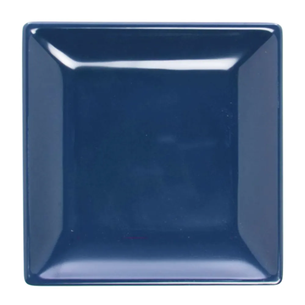 Solid Color 8" 10" plastic melamine square plate for cafeteria