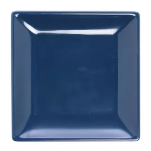 Solid Color 8" 10" plastic melamine square plate for cafeteria