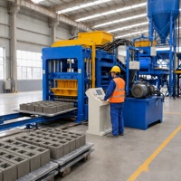 Machine automatique de fabrication de blocs creux par vibration QT6-15 avec panneau PLC