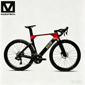 Vélo de route aérodynamique KOZO Shi Mano 105 Di2 en fibre de carbone OEM, 7,9 kg, frein à disque hydraulique, roues à rayons légères de course 700C - Product Image 1