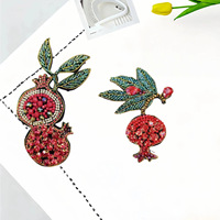 Nouvelle broderie artisanale en forme de grenade avec perles, sequins et strass pour sacs, manteaux et vêtements