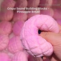 Mainan Squishy Nanas Renyah, Bola Stres TPR Slow Rising, Fidget Sensorik dengan Suara Blok untuk Dewasa Remaja Hadiah