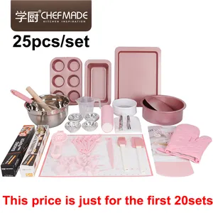 CHEFMADE Thương Hiệu 25 Cái Cơ Bản Nhà Bếp Bakeware Set Baking Bánh Công Cụ Và Phụ Kiện