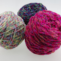 Vente en gros de fil de chenille de Noël brillant et brillant 175g DIY tricotage à la main 6mm gros fil de chenille pour couverture de sac