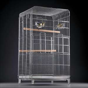 Jaula de cría de canarios de loro de Metal grande profesional Bandeja de plástico fácil de limpiar Jaula de pájaros resistente Caja de configuración simple embalada - Product Image 1