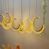 Lustre Lune Lumineuse en Acrylique 2026 pour Mariage, Décoration Romantique et Créative de Scène de Mariage, 10 Lunes Diamantées