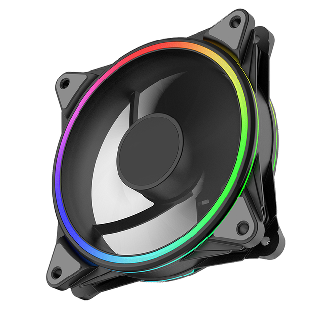 New Style 120mm ARGB PWM4 Pin Hydraulic Bearing CPU Cooler Fans Remote Control LED Lighting 26dba Quiet for Gaming Computer Case