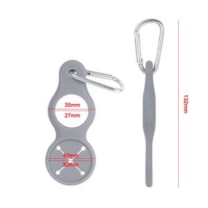 Creative Water Bottle Shape Silicone Carabiner <b>Key</b> <b>Holder</b> 6 Color Option Functional Buckle for Backpack Outdoor - Product Image 2
