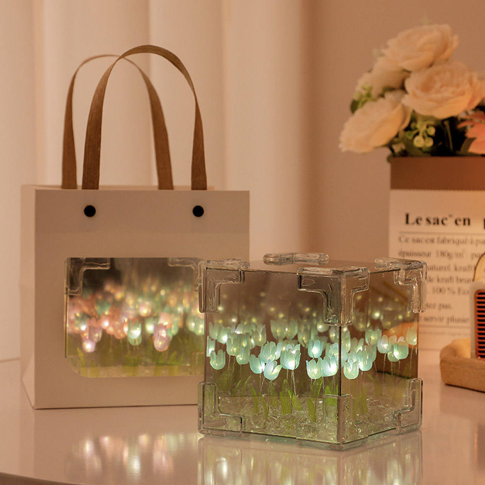 Tulipani blu-borsa materiale da 10 fiori