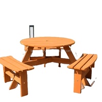 Table de pique-nique extérieure en bois moderne et durable avec banc pour enfants, idéale pour les parcs et les écoles