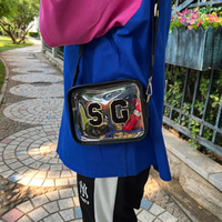 Sacs approuvés pour les stades, sac à bandoulière transparent en PVC chenille, sac à main transparent pour concert