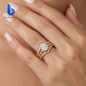 <span class=keywords><strong>2026</strong></span>年トレンド高級コンビネーションリング - 10K/14K/18Kゴールドグループ、ラボグロウンダイヤモンドを贅沢に使用した、超輝くウェディングリング - Product Image 5