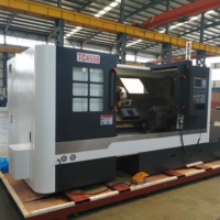 Mesin Bubut CNC Slant Bed Otomatis TC4558, Mesin Pembubutan Logam Presisi Tinggi untuk Produksi Massal Logam Ferrous dan Non-Ferrous
