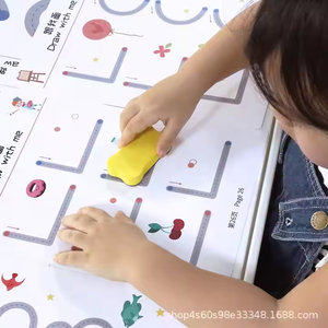 Cahier d'écriture réutilisable pour enfants, apprentissage éducatif, stylo de traçage, contrô<span class=keywords><strong>le</strong></span> des nombres, alphabet, pratique de l'écriture manuscrite, avec papier et bois pour enfants - Product Image 5