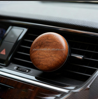 Diffuseur de parfum de luxe en alliage pour grille d'aération, rechargeable, personnalisé, pour voiture, en bois et métal, parfum unique