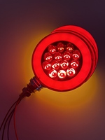 12-24V LKW LED-Anzeigeleuchten Bernstein-Rot Runde LED-Breitenwarnleuchten für Beidseitige Fahrzeugbeleuchtung Zubehör