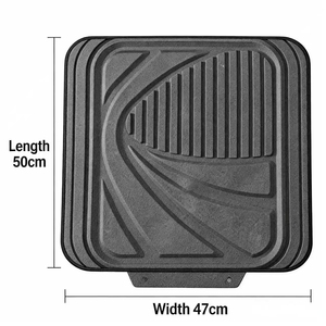 DC1014 Universelle PVC-Autofußmatten 4-teilig Wasserdicht Hitzebeständig Rutschfest für Limousine SUV Cartoon Gestreift Mädchenhaft Rosa 1,7-2mm Dick - Product Image 3