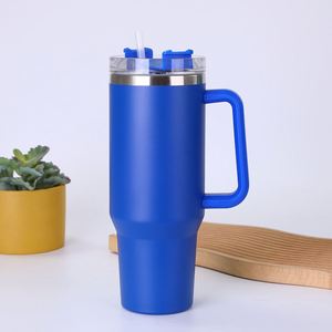 <b>40oz</b> H1.0 <b>Handle</b> Travel Car <b>Tumbler</b> Vacuum Mug Lid Straw Non-Slip Base OEM ODM Custom Color - Product Image 5