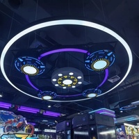Lámpara LED Modular de Techo Suspendida, Diseño Moderno Minimalista para Centros de Juegos Arcade, Locales de E-Sports, Iluminación para Internet