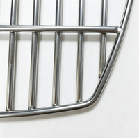 Grille de cuisson ronde pliable en acier inoxydable pour barbecue extérieur avec poignée, fabriquée par une usine OEM